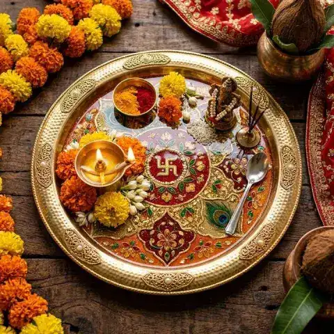 Resin Pooja Thali & Temple Decor