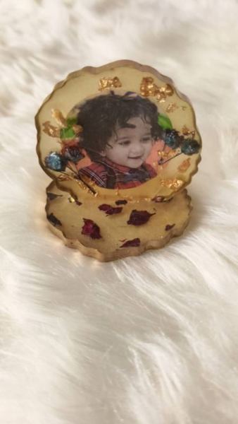 Handcrafted Photo standee - Luxury Epoxy Resin Art by Divine Poured